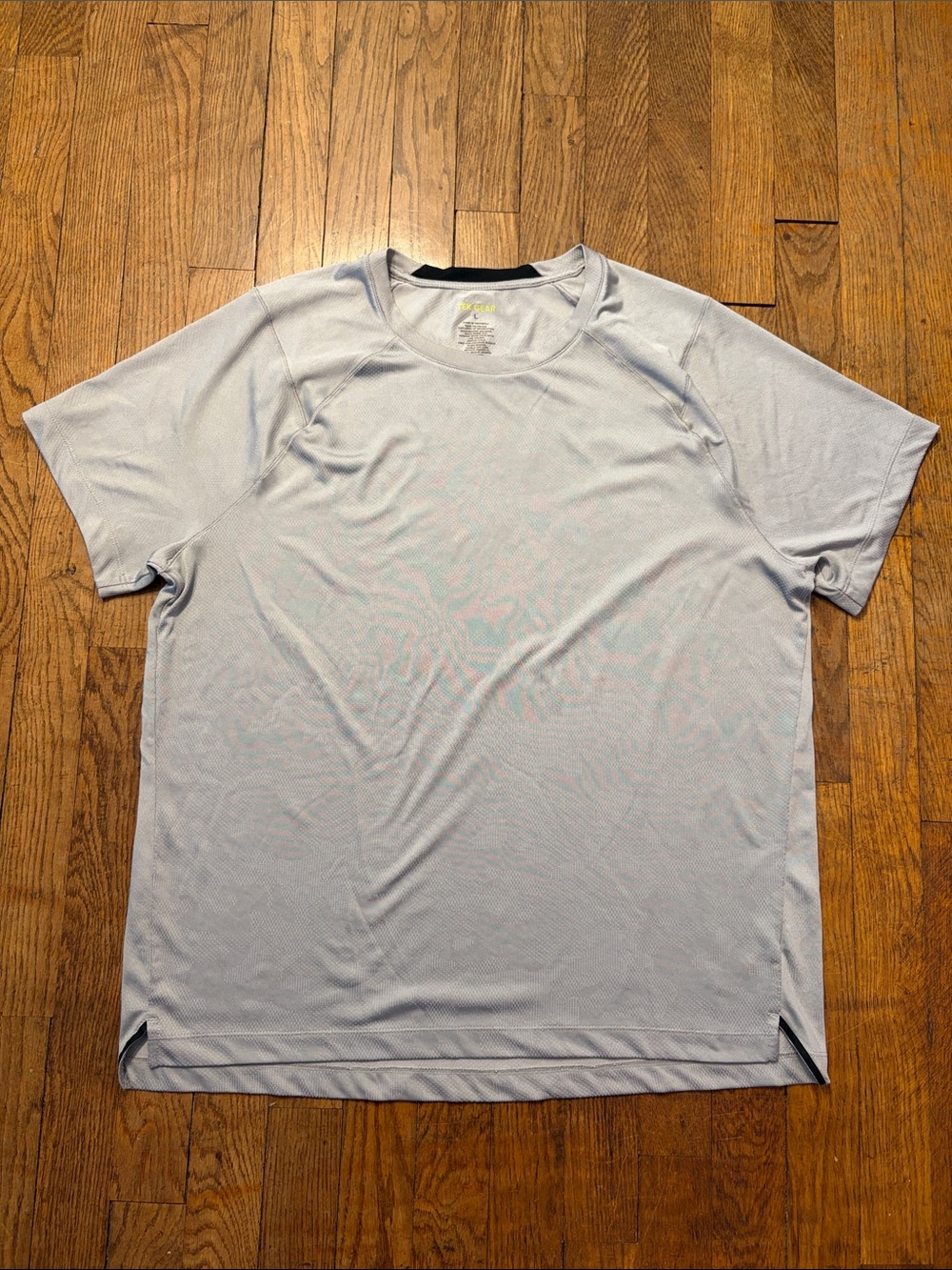 tek gear Patterned Light Gray Men's Athletic Short Sleeve Tee
